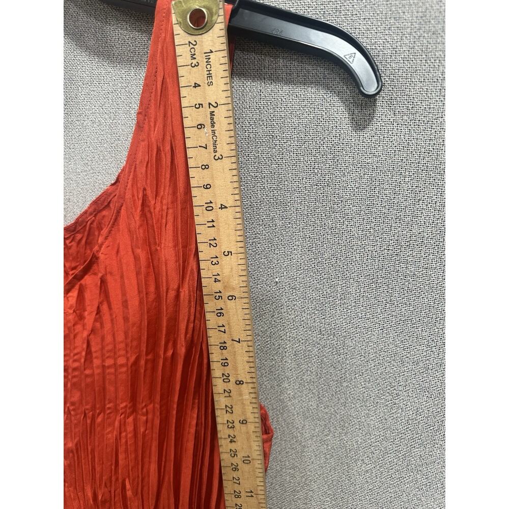EILEEN FISHER NWT Fall FLAME Orange‎ Crushed Silk Dress Size Small MSRP $378 - Picture 10 of 12